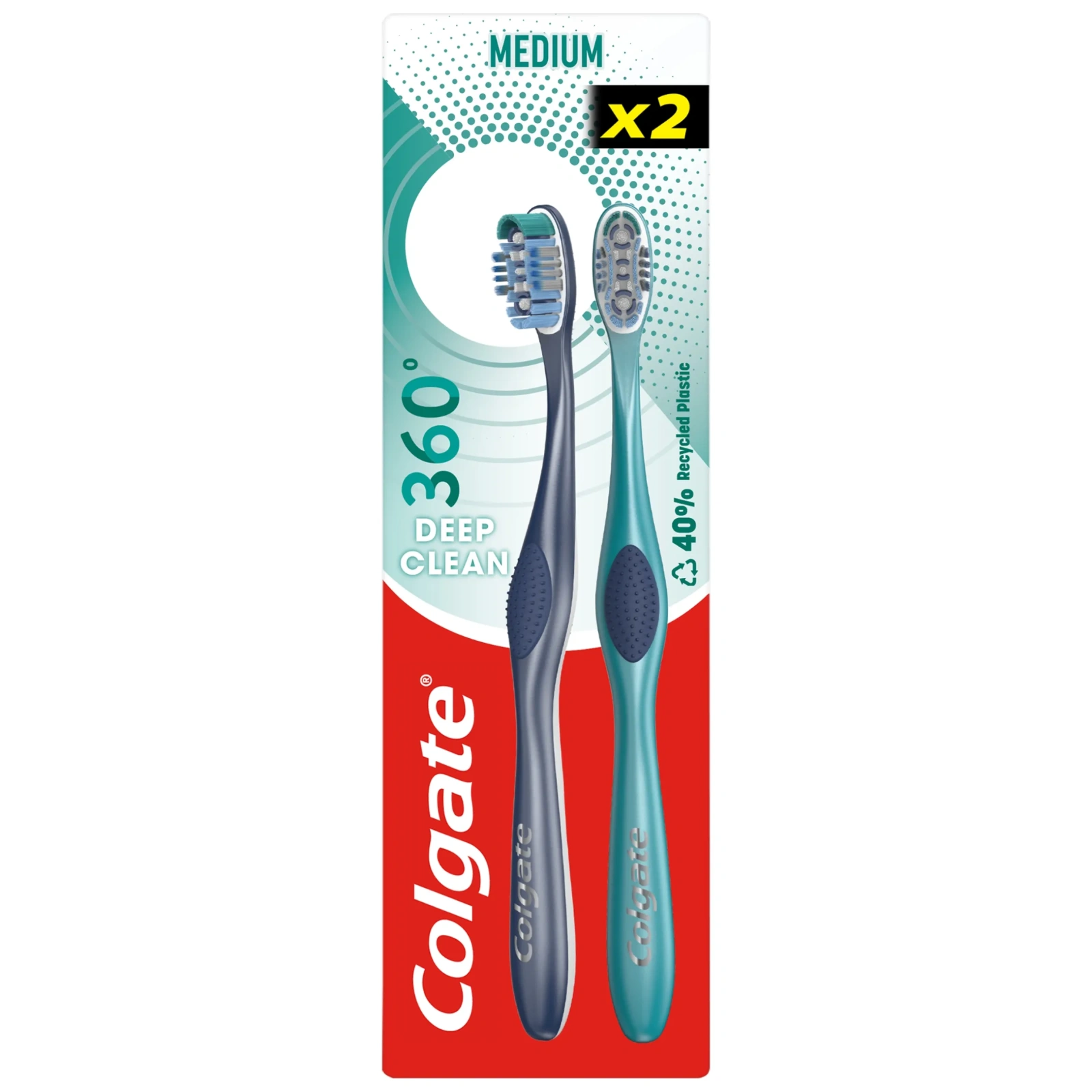 COLGATE 360 Deep Clean szczoteczka do zębów Medium 2szt