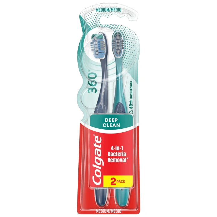 COLGATE 360 Deep Clean szczoteczka do zębów Medium 2szt