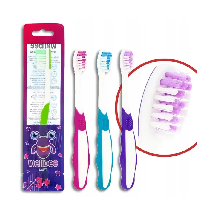 WELLBEE Kids 3+ szczoteczka do zębów Soft 1szt.