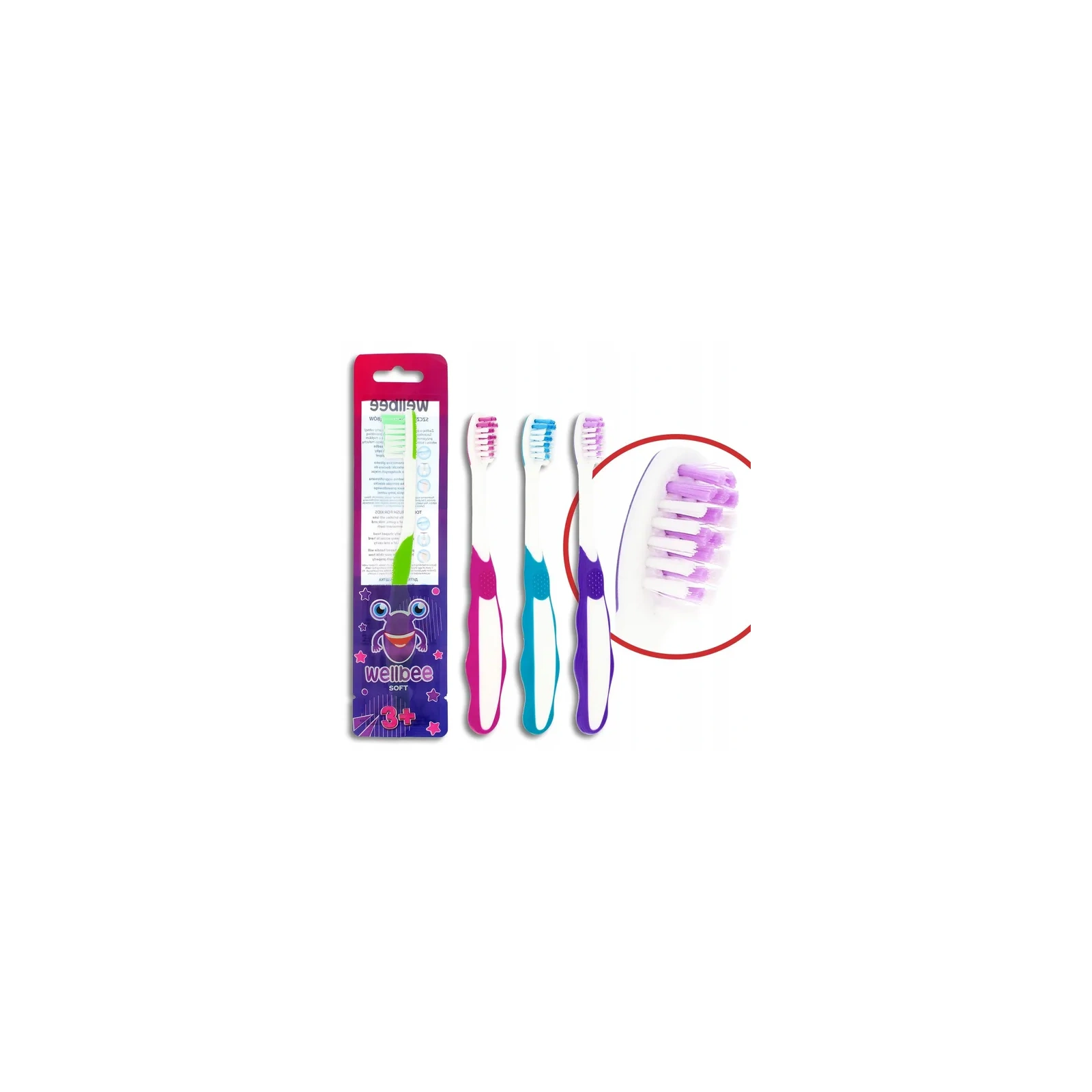 WELLBEE Kids 3+ szczoteczka do zębów Soft 1szt.