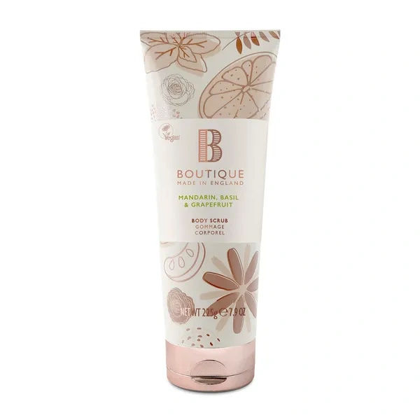 Grace Cole GRACE COLE Mandarin Basil &amp; Grapefruit peeling do ciała 225g — Składniki i ocena