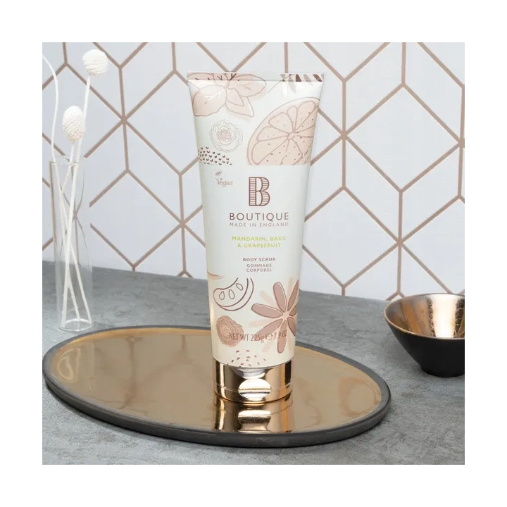GRACE COLE Mandarin Basil & Grapefruit peeling do ciała 225g