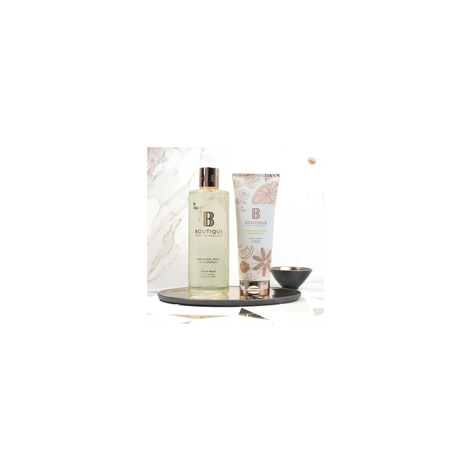GRACE COLE Mandarin Basil & Grapefruit peeling do ciała 225g