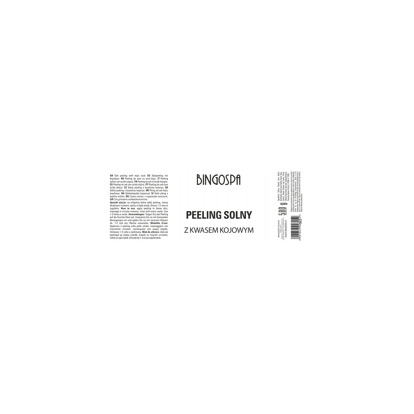 BINGOSPA peeling do ciała solny z Kwasem Kojowym 580g