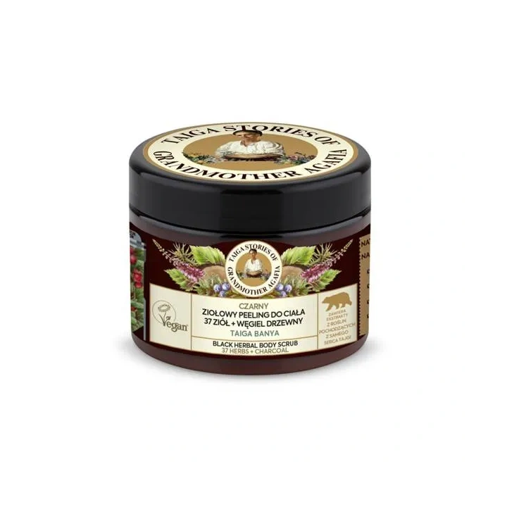 BABUSZKA AGAFIA Taiga Stories peeling do ciała Ekstrakty z 37 ziół 300ml