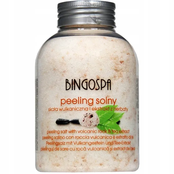 BINGOSPA BINGOSPA peeling do ciała solny Skała Wulkaniczna i Ekstrakt z Herbaty 580g — Składniki i ocena