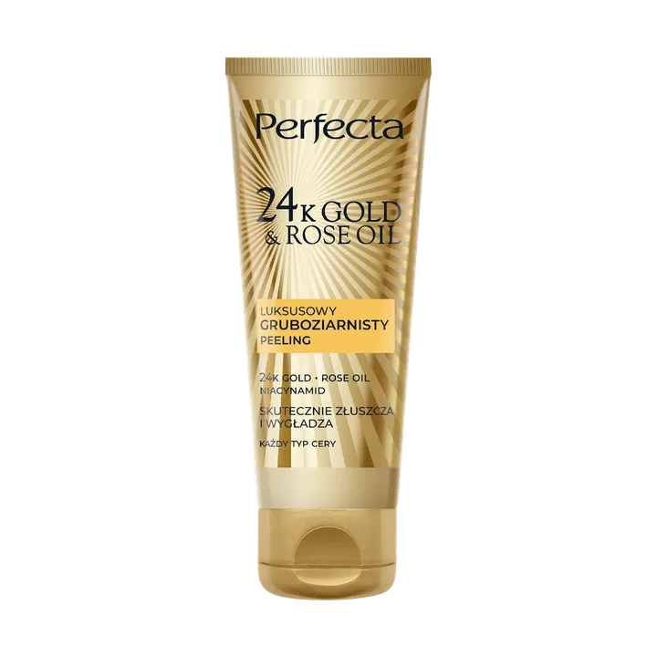DAX Perfecta 24k Gold & Rose Oil peeling do twarzy gruboziarnisty 75g
