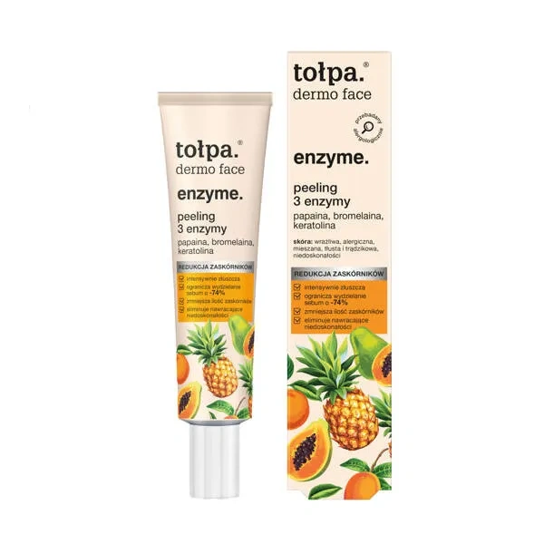 TOŁPA Dermo Face Enzyme peeling do twarzy 3 enzymy papaina,  bromelaina, keratolina 40ml