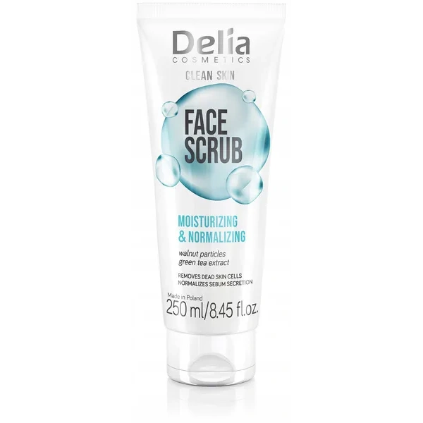 DELIA Clean Skin peeling do twarzy normalizująco-nawilżający 250ml