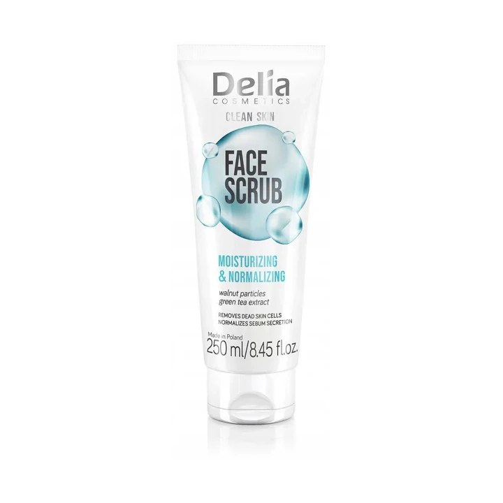 DELIA Clean Skin peeling do twarzy normalizująco-nawilżający 250ml