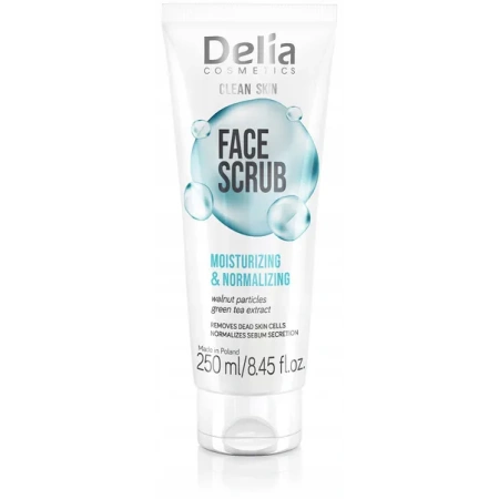 DELIA Clean Skin peeling do twarzy normalizująco-nawilżający 250ml