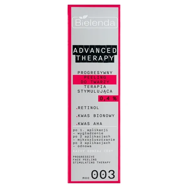 BIELENDA Advanced Therapy peeling do twarzy stymulujący 0.4% 30ml