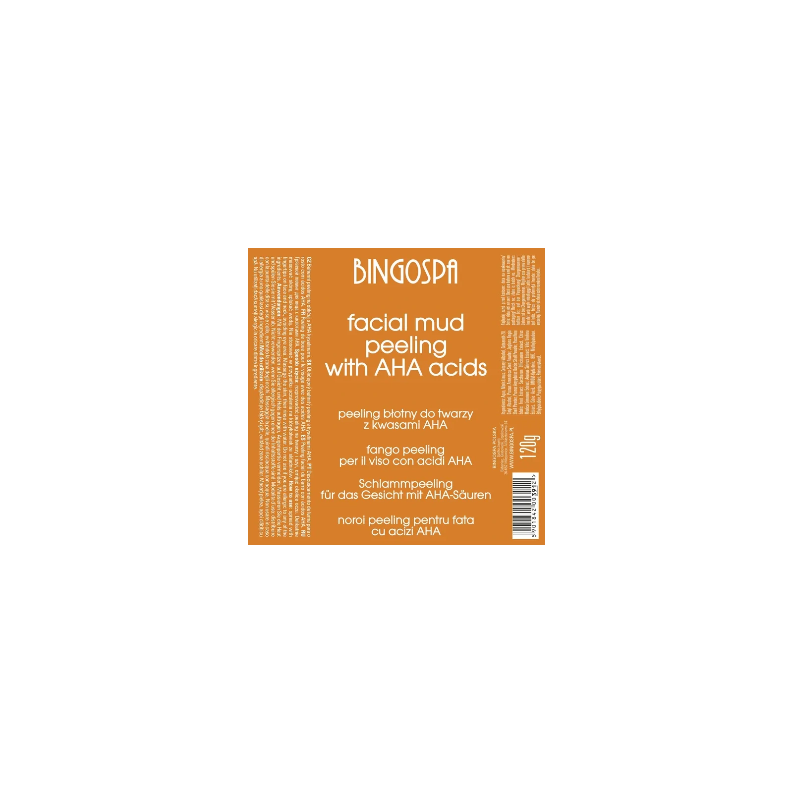 BINGOSPA peeling do twarzy błotny z kwasami AHA 120g