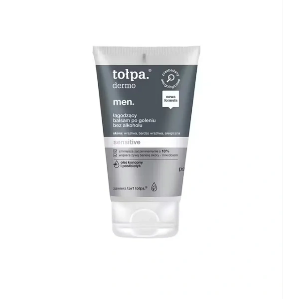 TOŁPA Dermo Men Sensitive łagodzący balsam po goleniu bez alkoholu 100ml