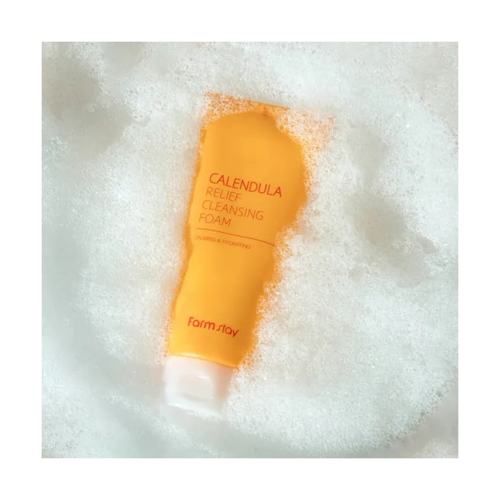 FARMSTAY Calendula Relief pianka do mycia twarzy z nagietkiem 180ml