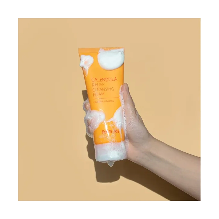 FARMSTAY Calendula Relief pianka do mycia twarzy z nagietkiem 180ml