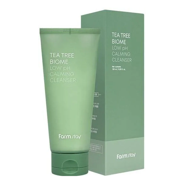 FARMSTAY Tea Tree Biome pianka oczyszczająca do twarzy o niskim PH 180ml 