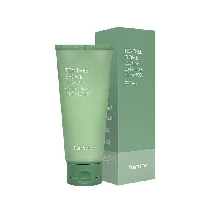 FARMSTAY Tea Tree Biome pianka oczyszczająca do twarzy o niskim PH 180ml 