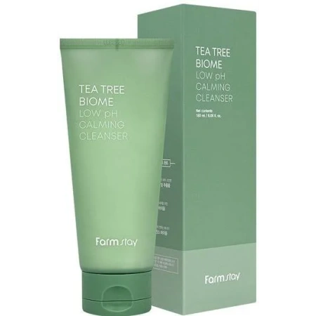 FARMSTAY Tea Tree Biome pianka oczyszczająca do twarzy o niskim PH 180ml 