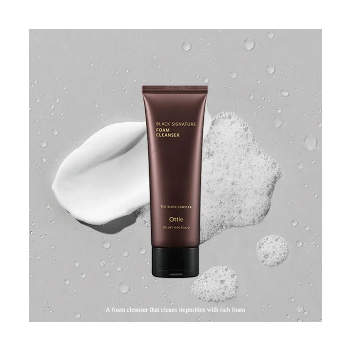 OTTIE Black Signature pianka oczyszczająca do twarzy ze śluzem ślimaka 120ml 