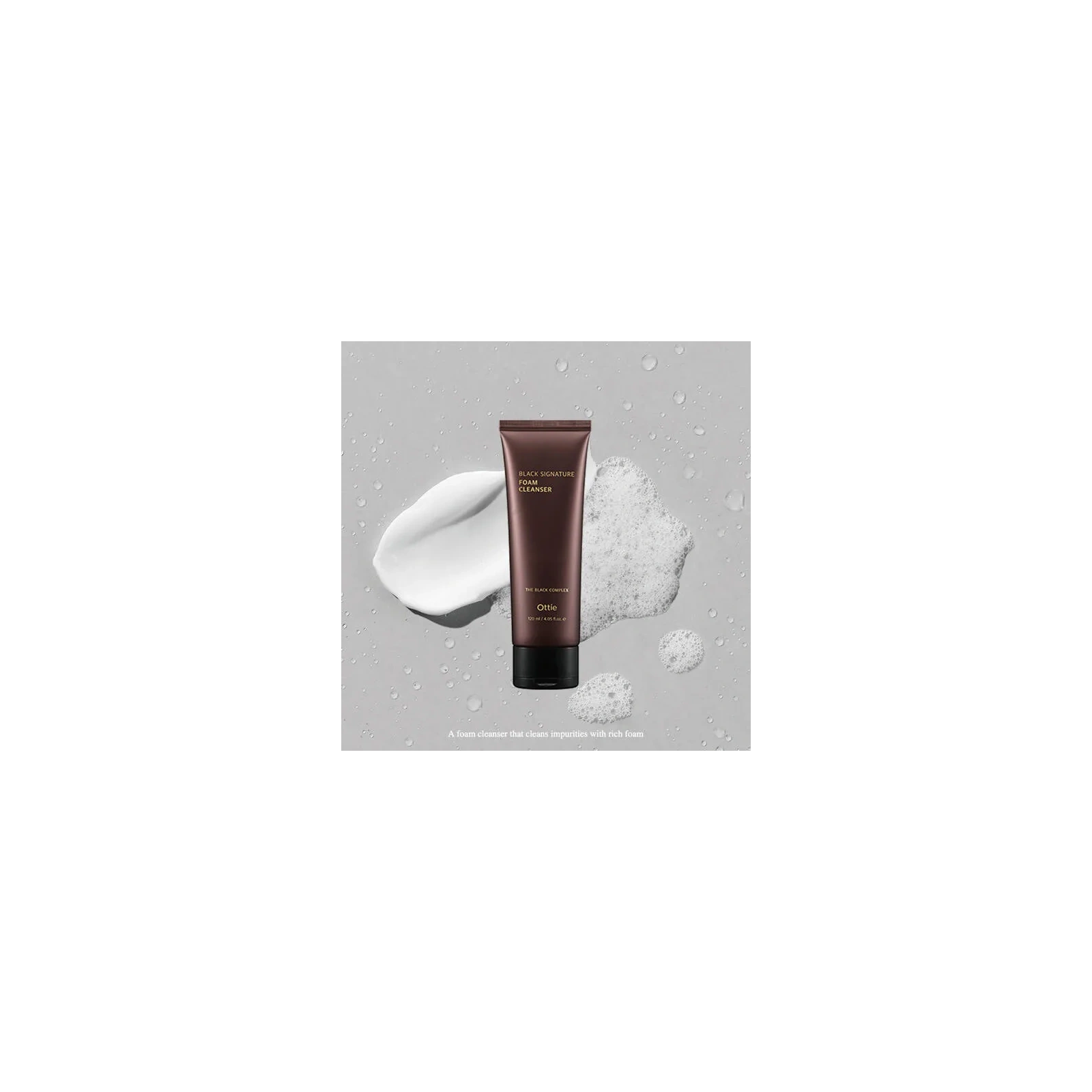 OTTIE Black Signature pianka oczyszczająca do twarzy ze śluzem ślimaka 120ml 