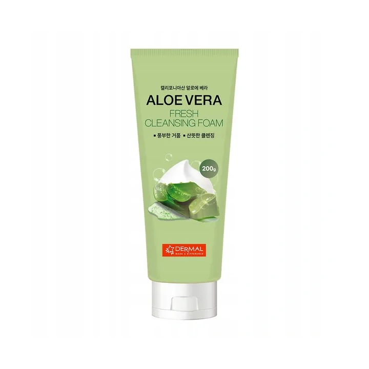 DERMAL Aloe Vera pianka myjąca do twarzy 200g 