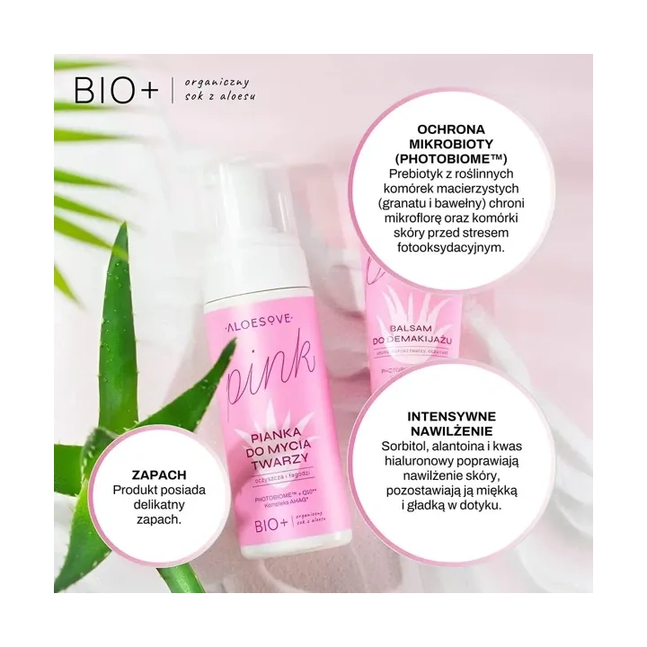 SYLVECO Aloesove Pink pianka do mycia twarzy 150ml