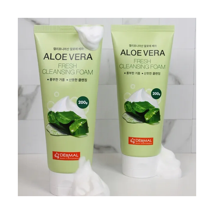 DERMAL Aloe Vera pianka myjąca do twarzy 200g 
