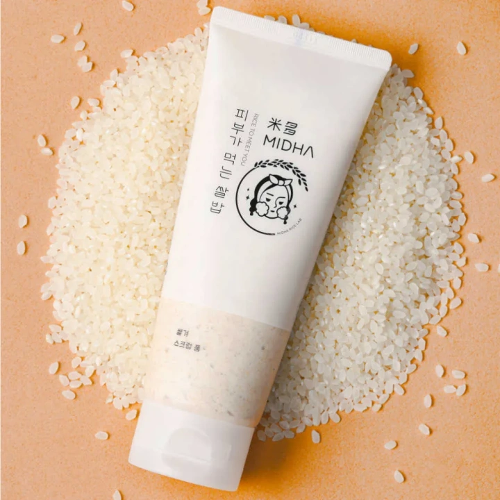 MIDHA Rice To Meet You pianka oczyszczająca do twarzy z Otrębami Ryżu 150ml