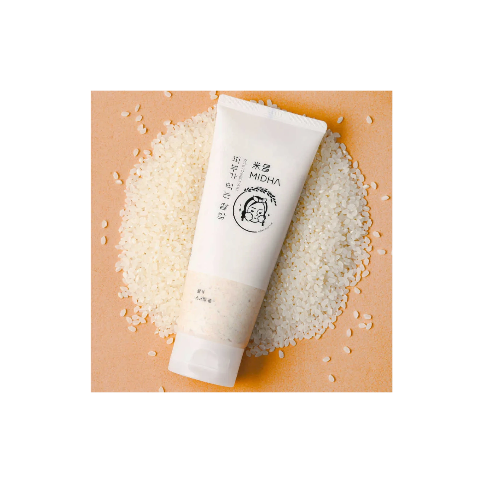 MIDHA Rice To Meet You pianka oczyszczająca do twarzy z Otrębami Ryżu 150ml