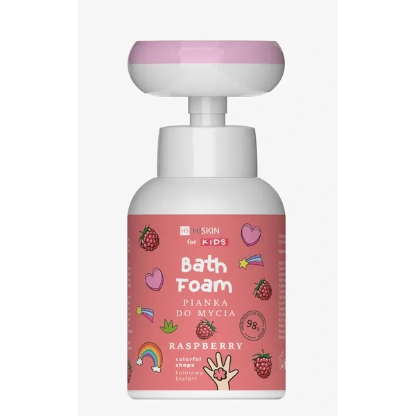 HISKIN Kids pianka do mycia rąk i ciała Bath Foam Raspberry 300ml 