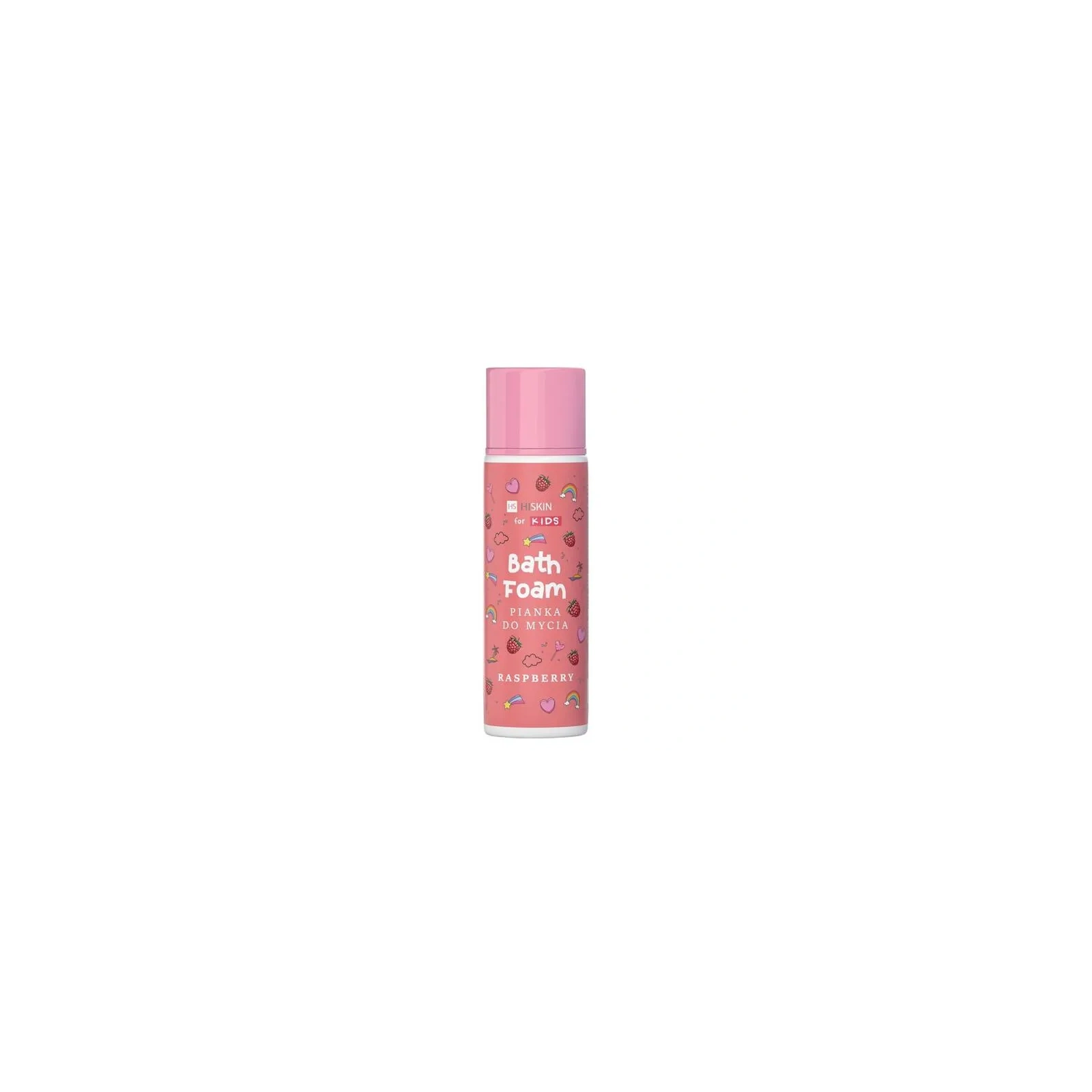 HISKIN Kids pianka do mycia rąk i ciała Bath Foam Raspberry Różowa 250ml
