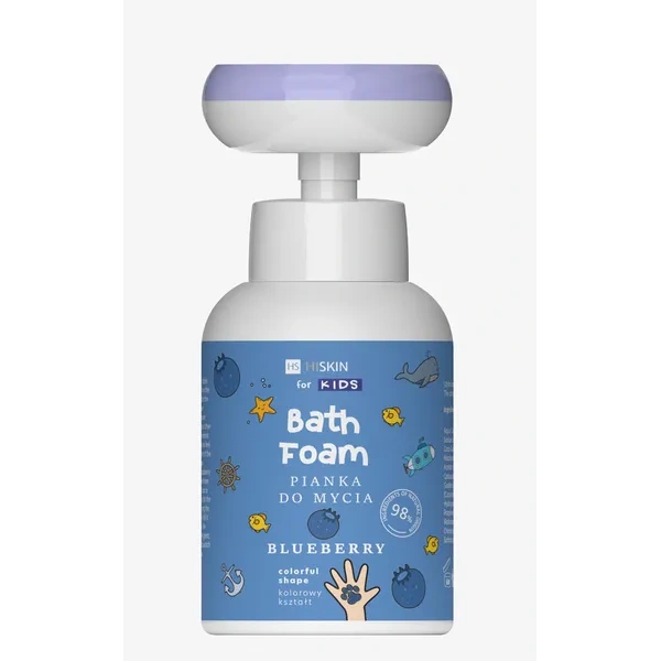 HISKIN Kids pianka do mycia rąk i ciała Bath Foam Bluberry Łapka 300ml 