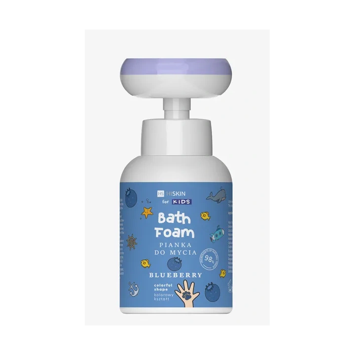 HISKIN Kids pianka do mycia rąk i ciała Bath Foam Bluberry Łapka 300ml 