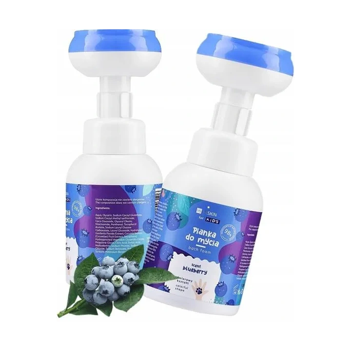 HISKIN Kids pianka do mycia rąk i ciała Bath Foam Bluberry Łapka 300ml 