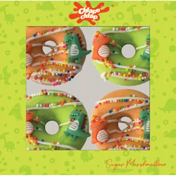 ESTETICA Chlapu Chlap zestaw donutów do kąpieli Pianka Cukrowa i Truskawkowa 4x60g