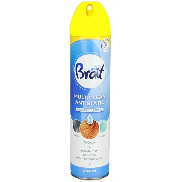 BRAIT Multiclean Antistatic uniwersalna pianka czyszcząca Lemon 300ml