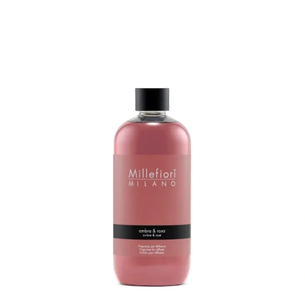 MILLEFIORI MILANO Diffuser uzupełniacz do pałeczek AMBRA & ROSA 500ml