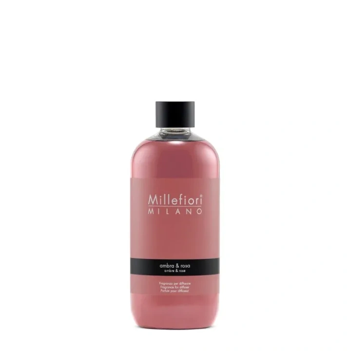 MILLEFIORI MILANO Diffuser uzupełniacz do pałeczek AMBRA & ROSA 500ml