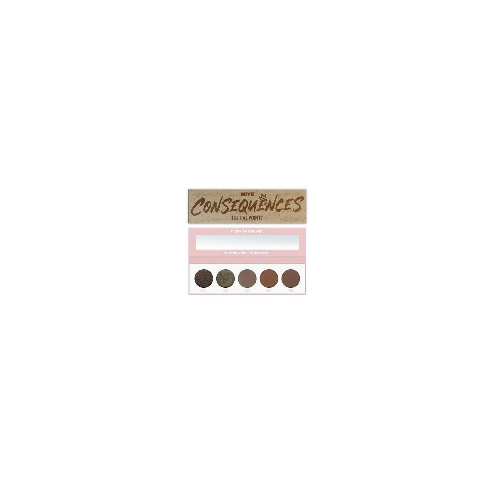 MIYO Five Points Palette paletka cieni do powiek 15 Consequences 6,5g