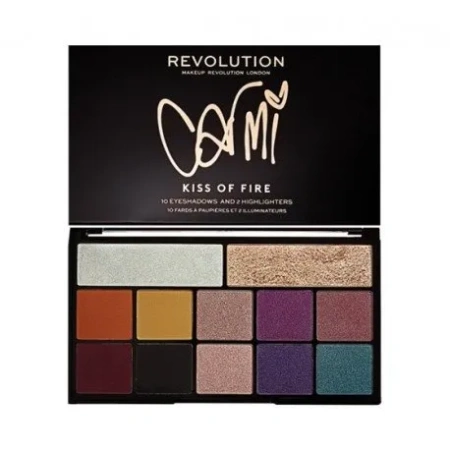 MAKEUP REVOLUTION Carmi Kiss of Fire paletka 10x2g 2x3,5g