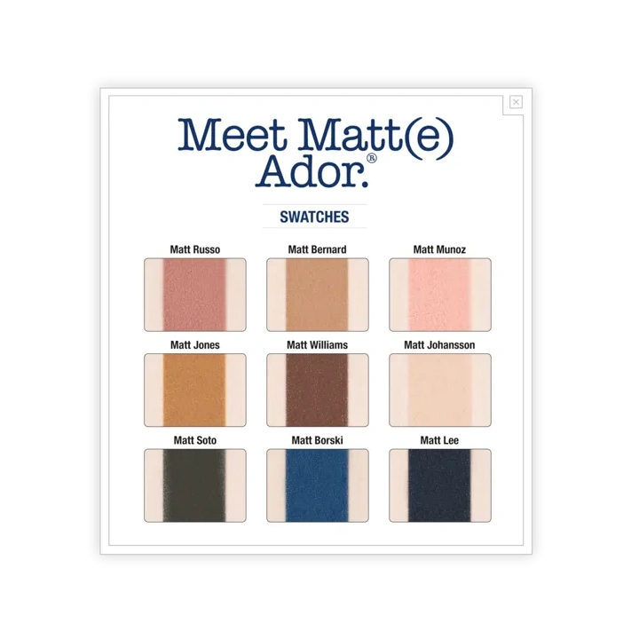 THE BALM Meet Matt(e) Ador paletka cieni do powiek 21,6g