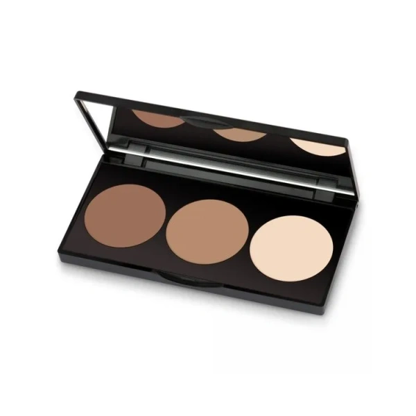 GOLDEN ROSE Contour Powder Kit paletka do modelowania 3w1 3x4,5g
