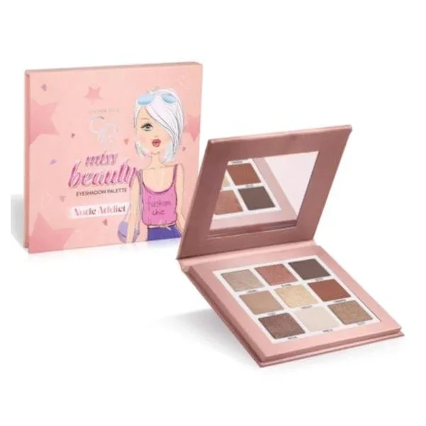 GOLDEN ROSE Miss Beauty Paleta do cieni Nude Addict 9x1,3g
