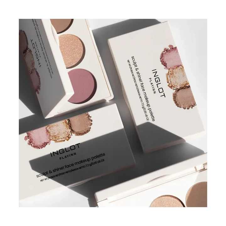 INGLOT Playinn paleta do makijażu twarzy SCULPT & SHINE! 7,2g