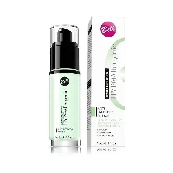 BELL HypoAllergenic Primer Anti-Redness baza pod makijaż neutralizująca zaczerwienienia 30g
