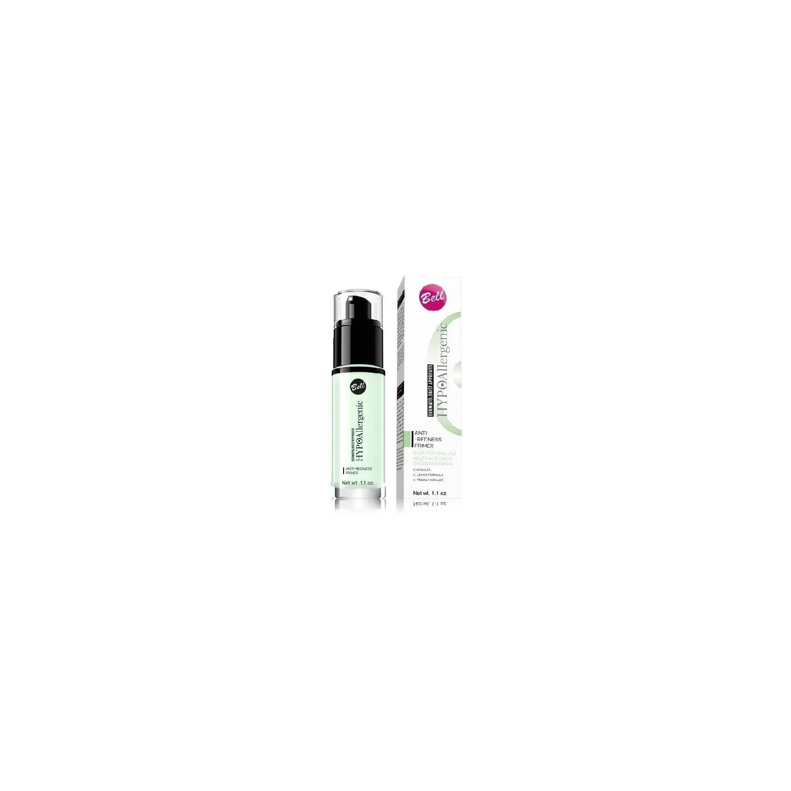BELL HypoAllergenic Primer Anti-Redness baza pod makijaż neutralizująca zaczerwienienia 30g