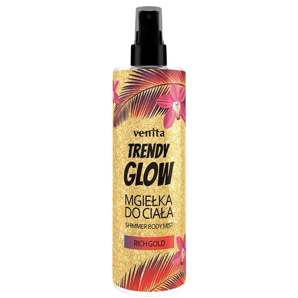 VENITA Trendy Glow Shimmer Body Mist mgiełka do ciała Rich Gold 200ml 