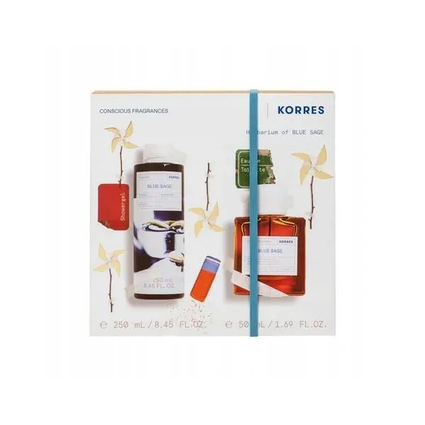 KORRES zestaw żel pod prysznic + edt Conscious Fragrances Blue Sage