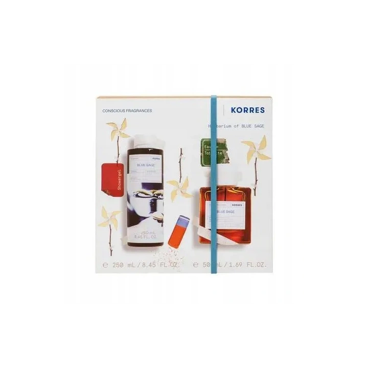 KORRES zestaw żel pod prysznic + edt Conscious Fragrances Blue Sage